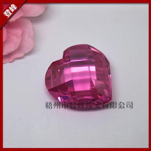人造寶石玫紅打孔心形厚邊鋯石裸石 DIY飾品配件批發定制全指南